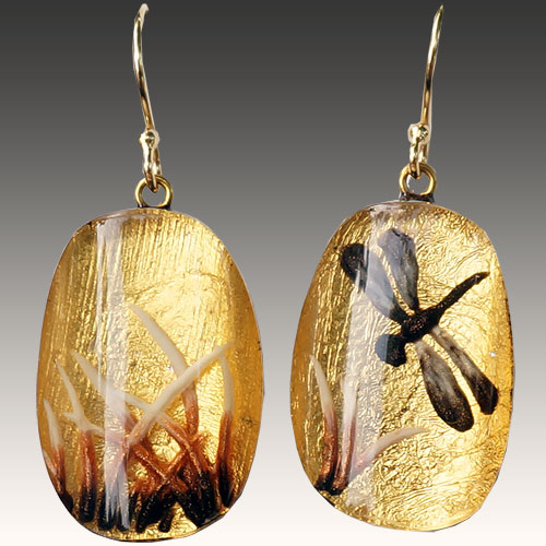 Zsiska Fragile Gold/Brown Earring Sm JE2890 SOLD